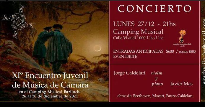 1er. CONCIERTO del XI&ordm; Encuentro Juvenil de M&uacute;sica de C&aacute;mara Bariloche
