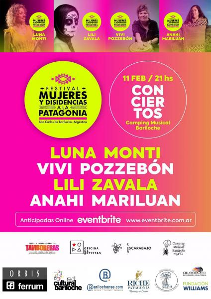 RETIRO INTERNACIONAL de TAMBORERAS Vivi Pozzebon, Luna Monti, Lili Zavala y Anahi Mariluan en CONCIERTO 