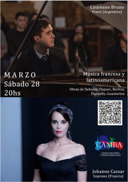 De la m&eacute;lodie fran&ccedil;aise a la pasi&oacute;n sudamericana | Laureano Bruno (Arg) Piano & Johanne Cassar (Fr) Soprano 