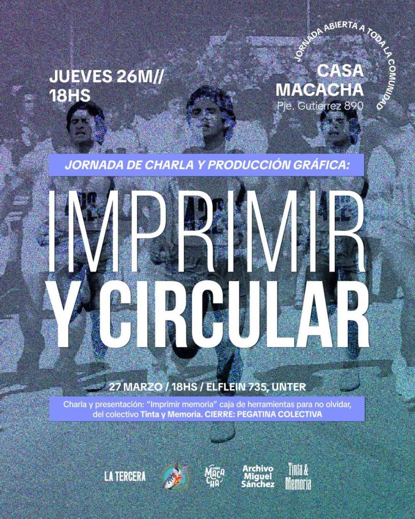 JORNADA DE CHARLA Y PRODUCCI&Oacute;N GR&Aacute;FICA: IMPRIMIR Y CIRCULAR