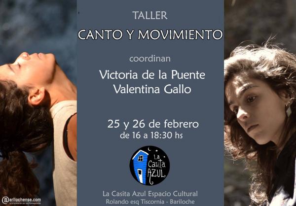 Taller Intensivo CANTO y MOVIMIENTO - por Valentina Gallo y Victoria de la Puente