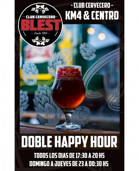 Doble Happy Hour en Clubes Cerveceros Blest KM4 & Centro