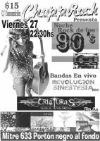 Hoy viernes dos Bandas en vivo!!!  Revoluci&oacute;n Sinestesia Bariloche y Criaturas Salvajes 