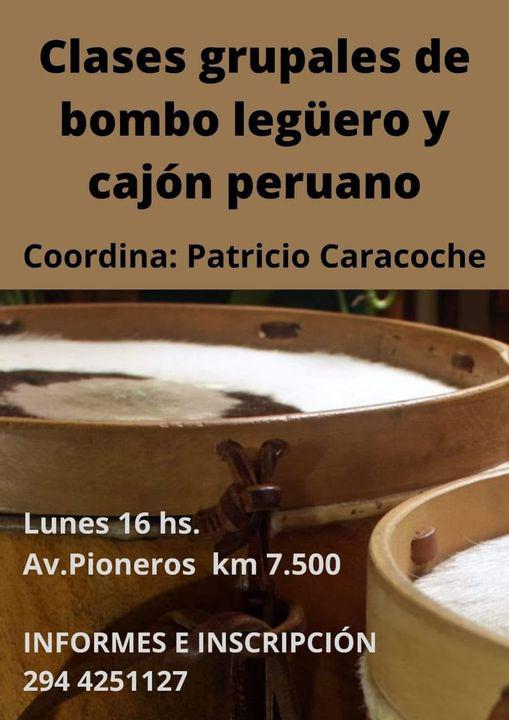 Clases grupales de bombo leg&uuml;ero y caj&oacute;n peruano con Patricio Caracoche