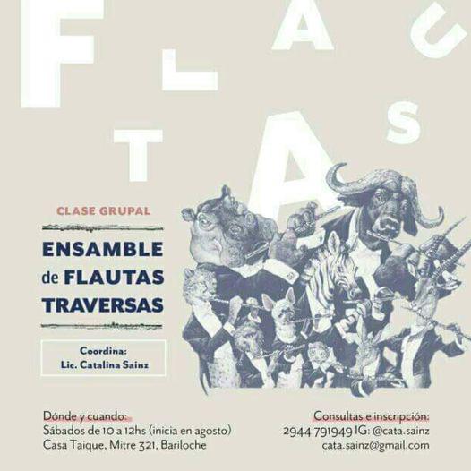 Clase grupal, ensamble de flautas traversas con Catalina Sainz