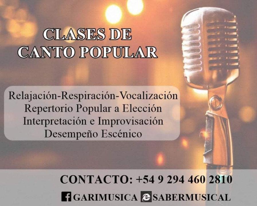 Clases da canto popular  Jorge Gari