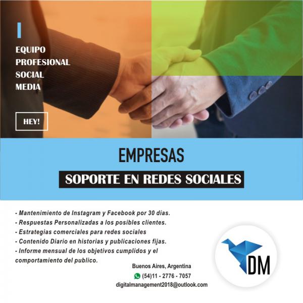 DM - MEJORAMOS Y MANEJAMOS TUS REDES SOCIALES!