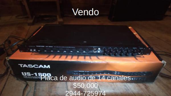 Vendo Placa de Audio Tascam us-1800