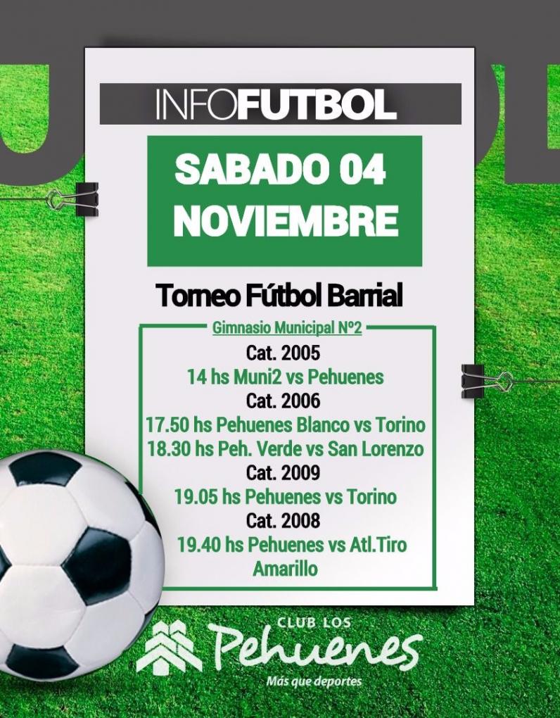 FUTBOL: Torneo de Futbol Barrial