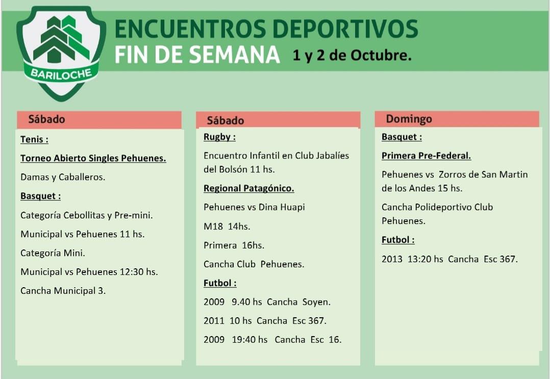 ENCUENTROS DEPORTIVOS 1 y 2 de OCTUBRE