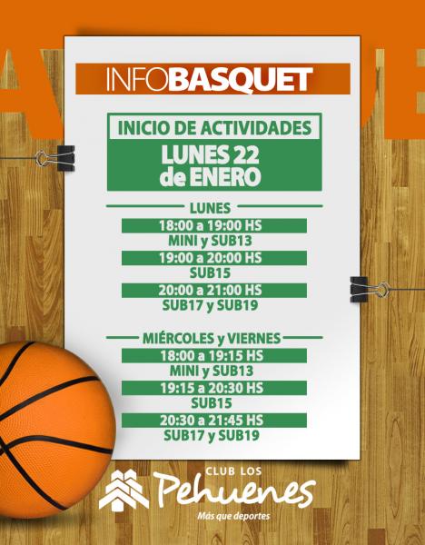 BASQUET - Inicio de Actividades 2018