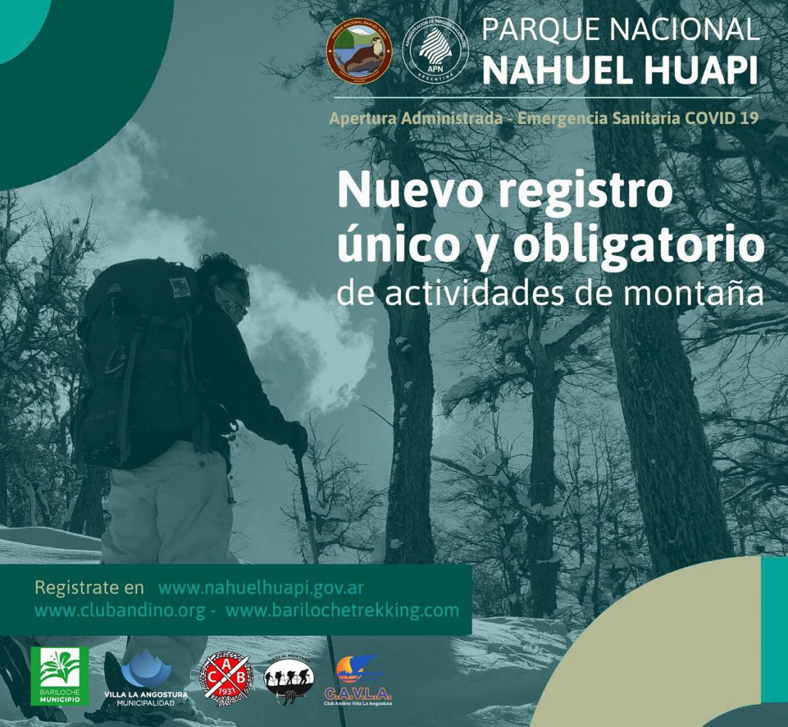 Nuevo registro &uacute;nico y obligatorio para todo tipo de actividades de monta&ntilde;a en el Parque Nacional Nahuel Huapi