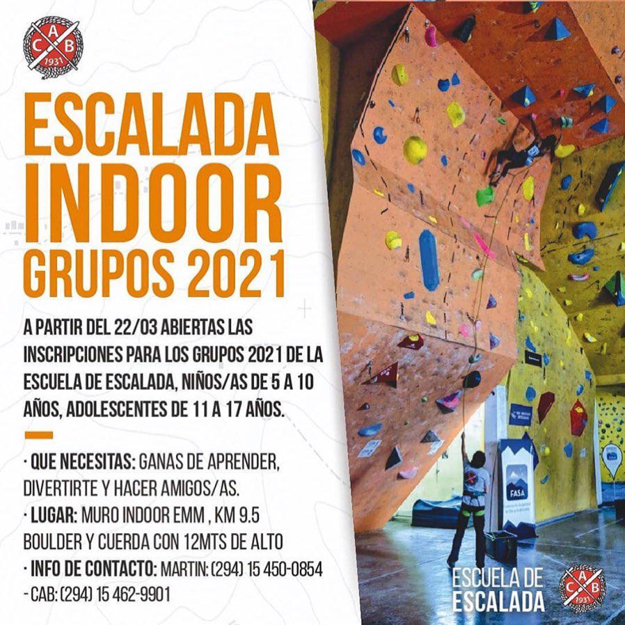 Escalada Indoor grupos 2021