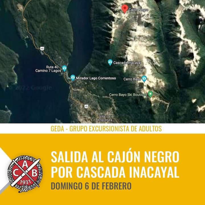 Salida al Caj&oacute;n Negro por Cascada Inacayal