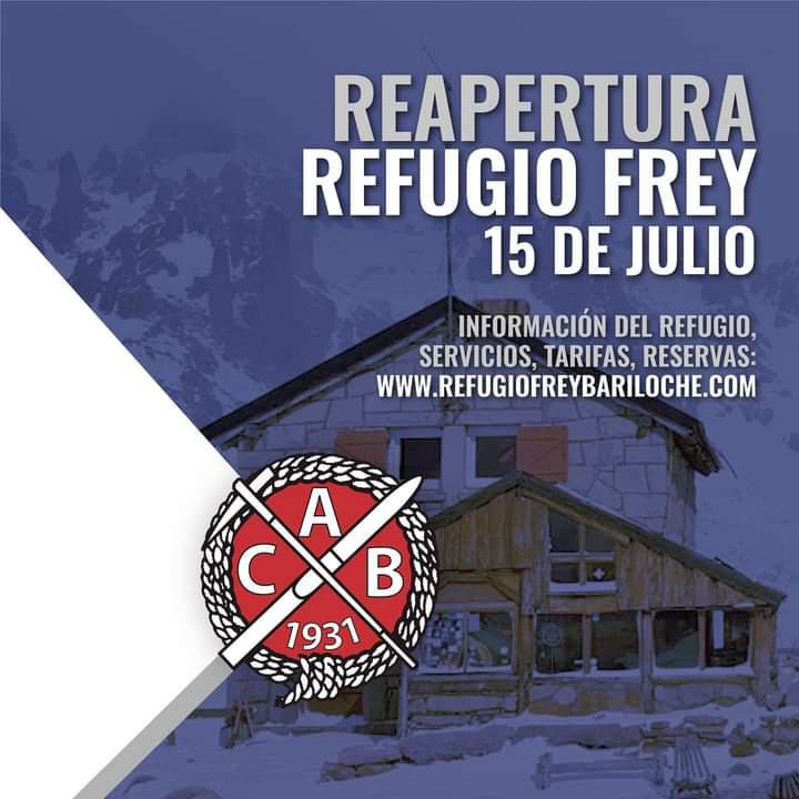 El viernes 15 de julio reabre el Refugio Emilio Frey.