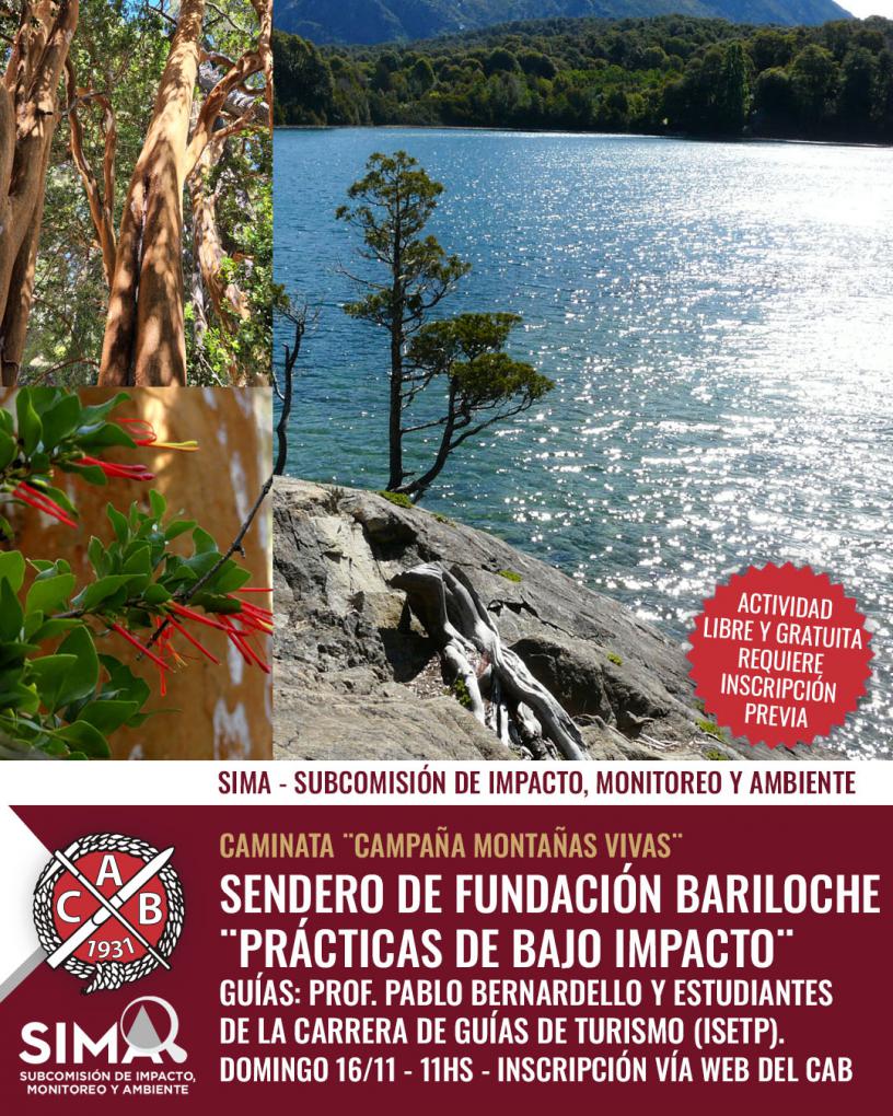 Sendero de Fundaci&oacute;n Bariloche - Pr&aacute;cticas de bajo impacto