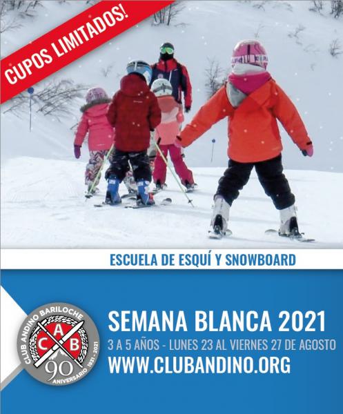 Ya est&aacute;n abiertas las inscripciones para la SEMANA BLANCA! Lunes 23 al viernes 27 de agosto