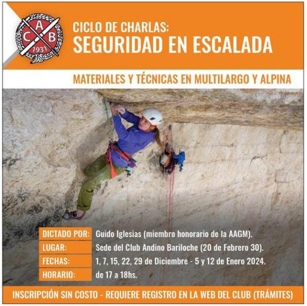 Charlas sobre seguridad en escalada.