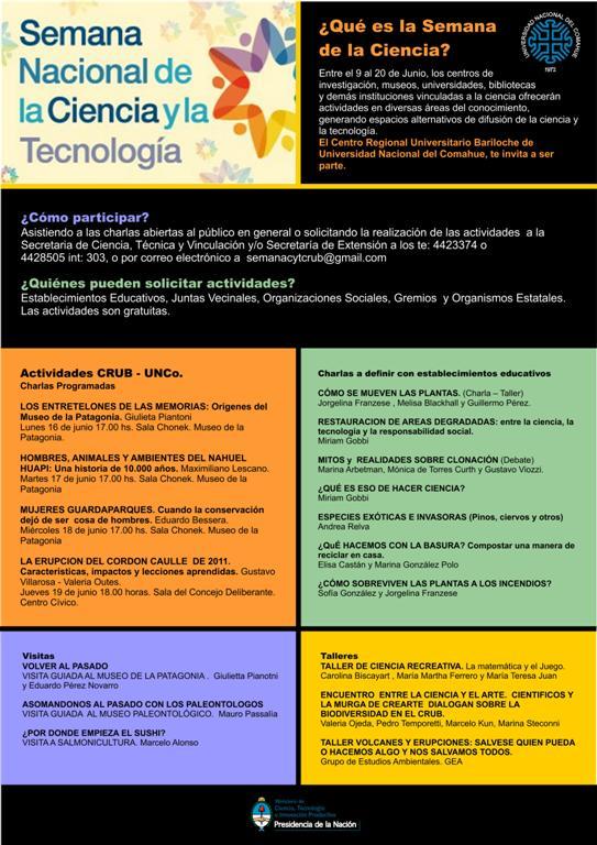  Invitaci&oacute;n Semana de la Ciencia y la Tecnolog&iacute;a