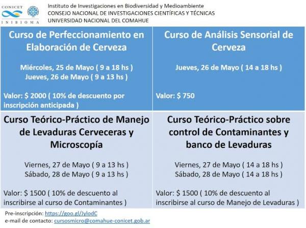 Ciencia y Tecnolog&iacute;a para la Industria Cervecera:  Cursos de Capacitaci&oacute;n en Bariloche