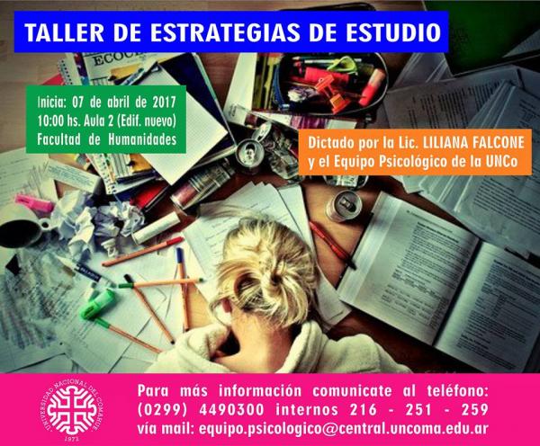 Talleres de Estrategia de Estudios en la UNCo