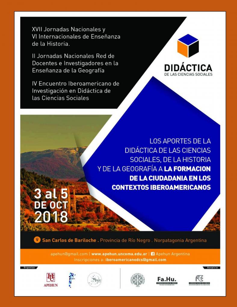 Jornadas Iberoamericanas de Did&aacute;ctica de las Ciencias Sociales en Bariloche