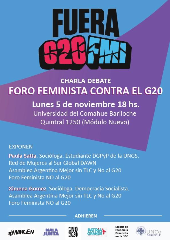 Charla debate: Foro Feminista contra el G20 a Bariloche