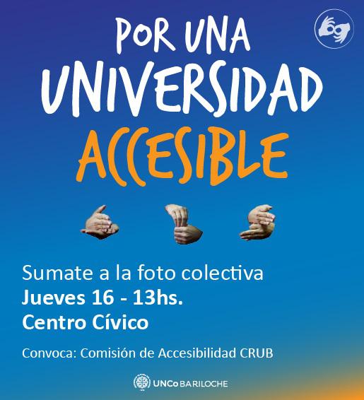 Foto colectiva por una Universidad accesible