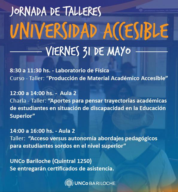 Jornada de talleres para la comunidad educativa: Universidad Accesible