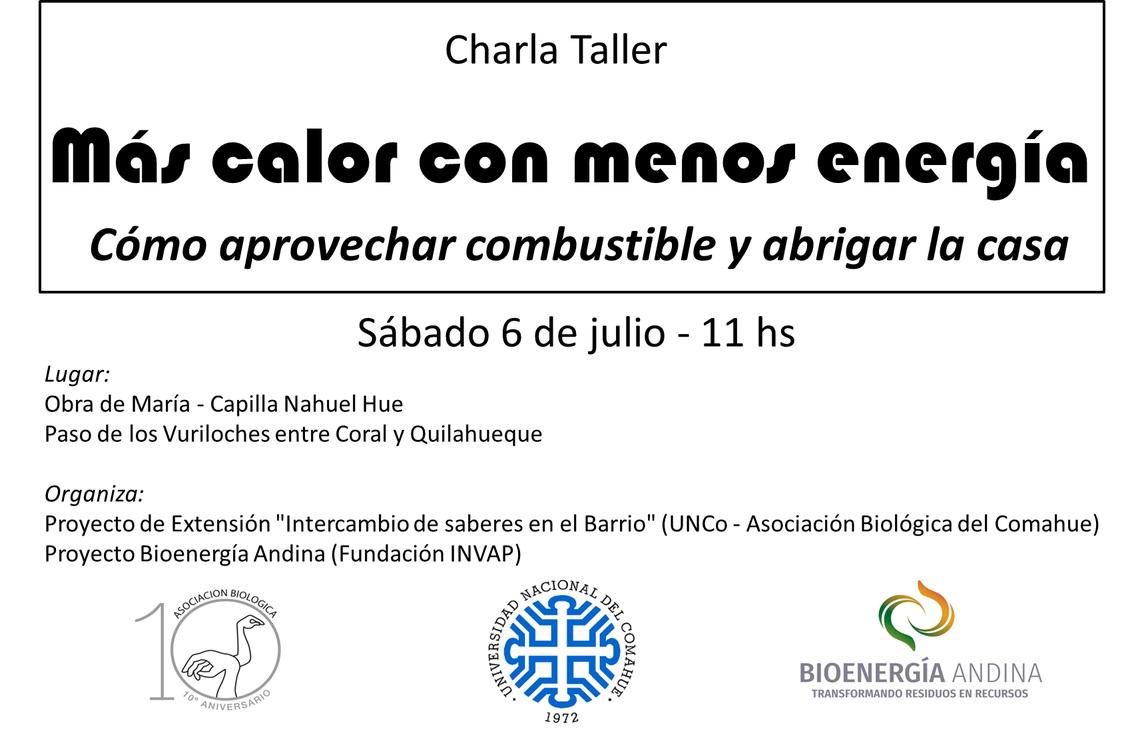 Taller abierto: &#147;Abrigar la casa&#148; en el Barrio Nahuel Hue, este s&aacute;bado 6 de julio desde las 11 hs