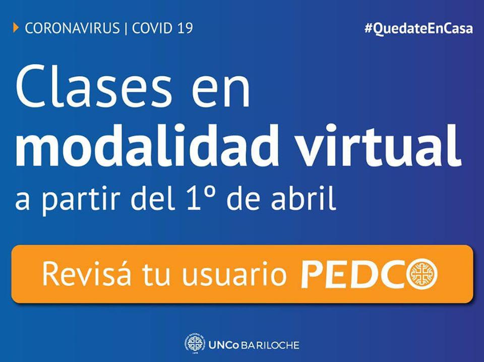 Clases en modalidad virtual a partir del 1&deg; de Abril