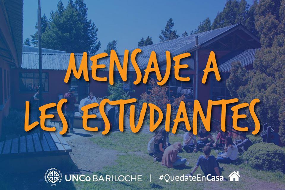 Mensaje a la comunidad estudiantil del CRUB