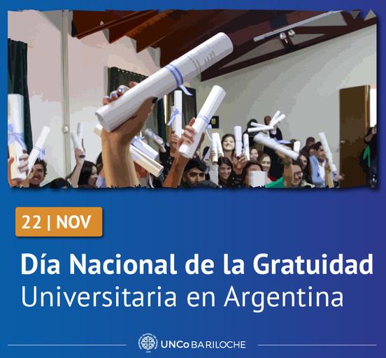 22 de noviembre, D&iacute;a de la Gratuidad Universitaria