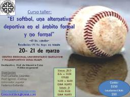 Curso-taller de softbol para estudiantes y profesionales del deporte en Bariloche y Dina Huapi