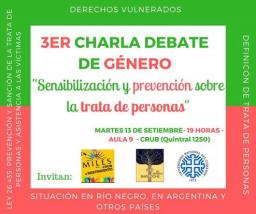 Charla sobre Trata de Personas. Red de G&eacute;nero Bariloche