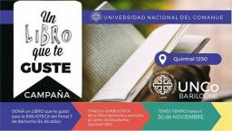 Campa&ntilde;a Un libro que te gusta para la Biblioteca del Penal N&ordm;3 de Bariloche