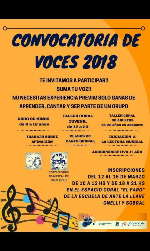 CONVOCATORIA DE VOCES 2018