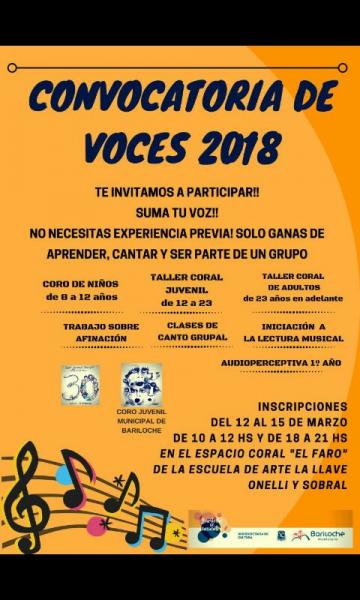 CONVOCATORIA DE VOCES 2018