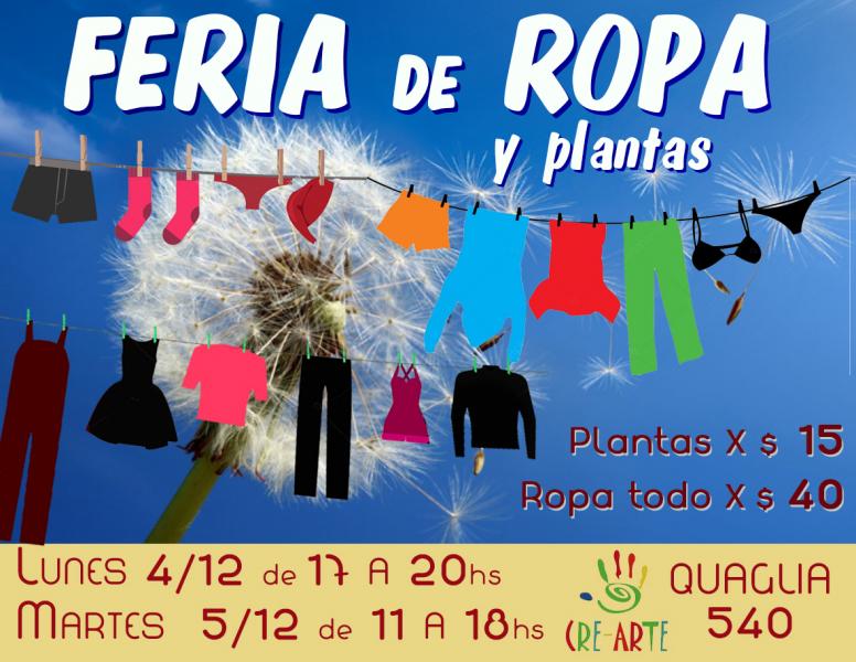 Feria de ropa y plantas a precios de regalo!!!