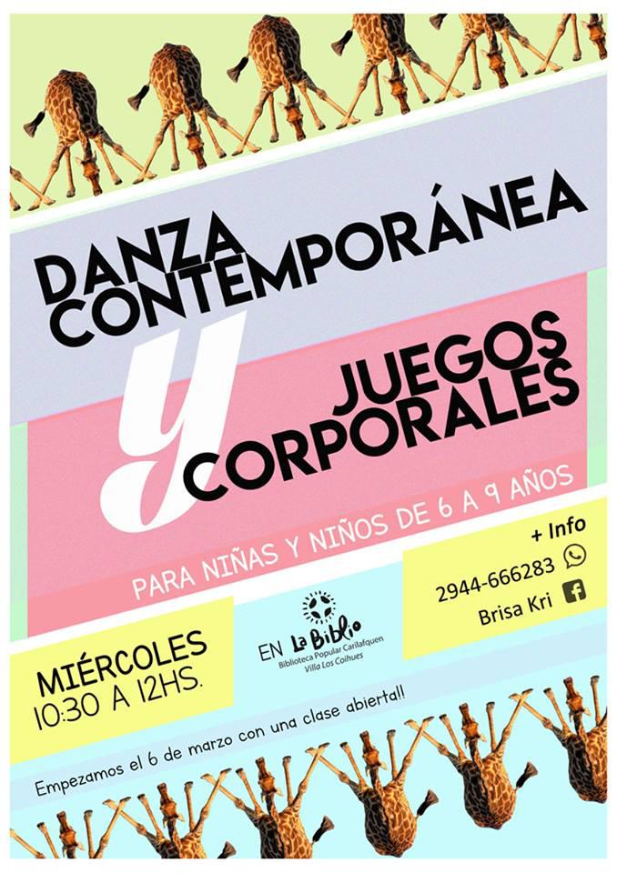 Danza contempor&aacute;nea en la Biblio Popular Carilafquen