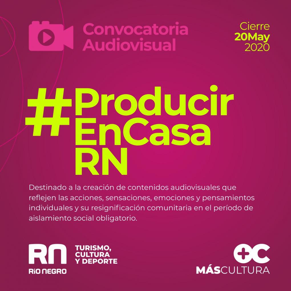 Convocatoria audiovisual: Producir en casa