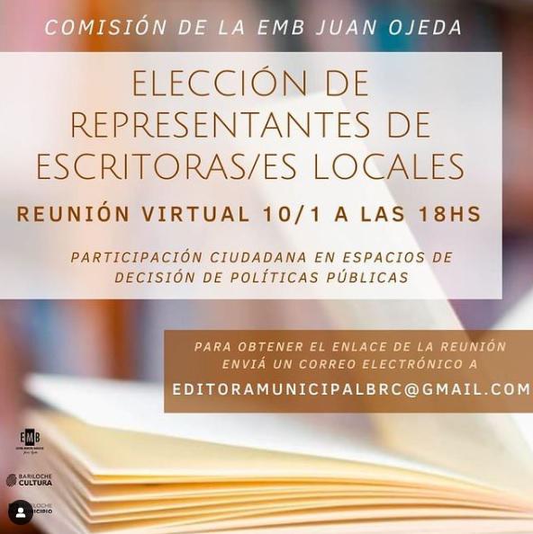 Elecci&oacute;n de representantes de escritoras/es locales