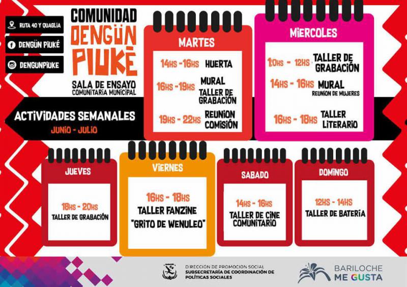 Actividades semanales en la Sala de Ensayo Deng&uuml;n Piuk&eacute;