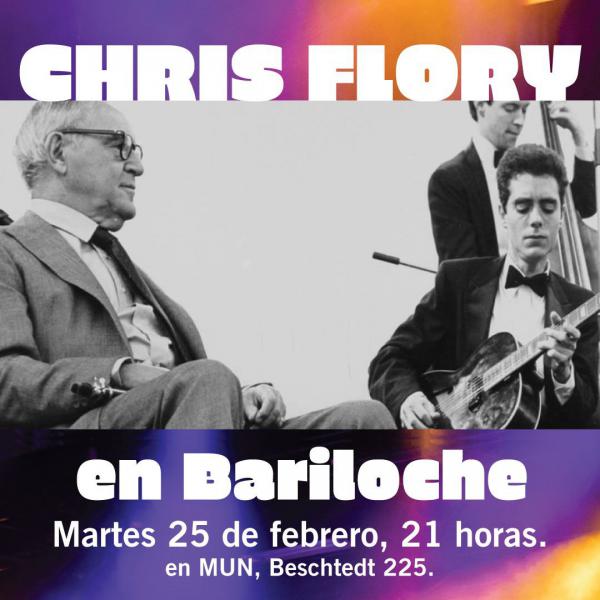 El destacado guitarrista Chris Flory llega este martes 25 a Bariloche