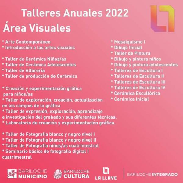Talleres anuales 2022 - Escuela de Arte La Llave