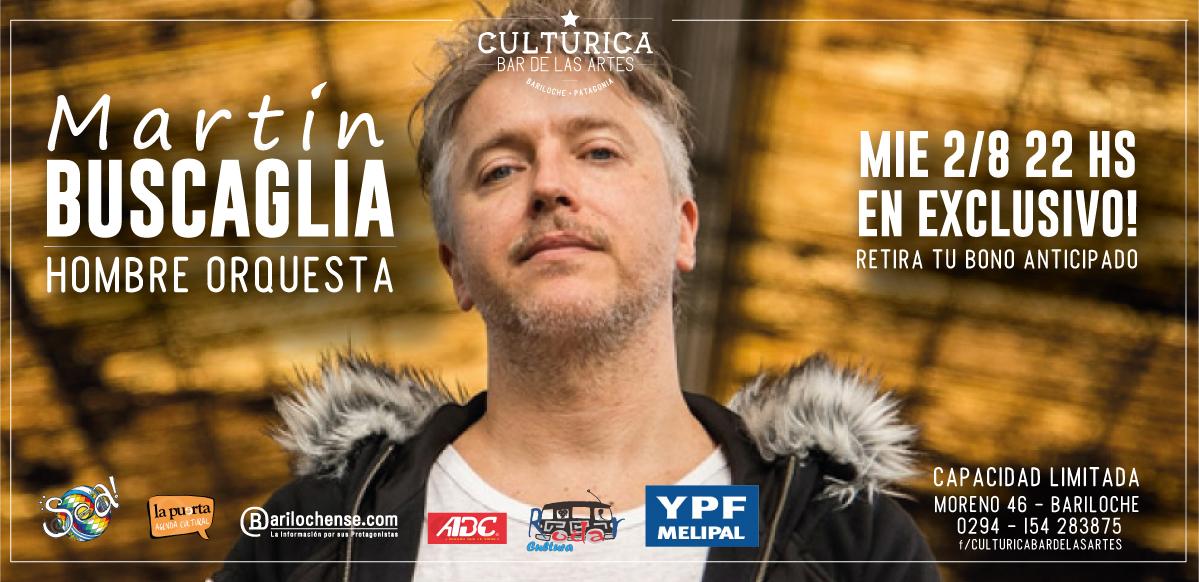 Desde Uruguay, Mart&iacute;n Buscaglia nuevamente por Bariloche presentando su espect&aacute;culo "Hombre Orquesta"