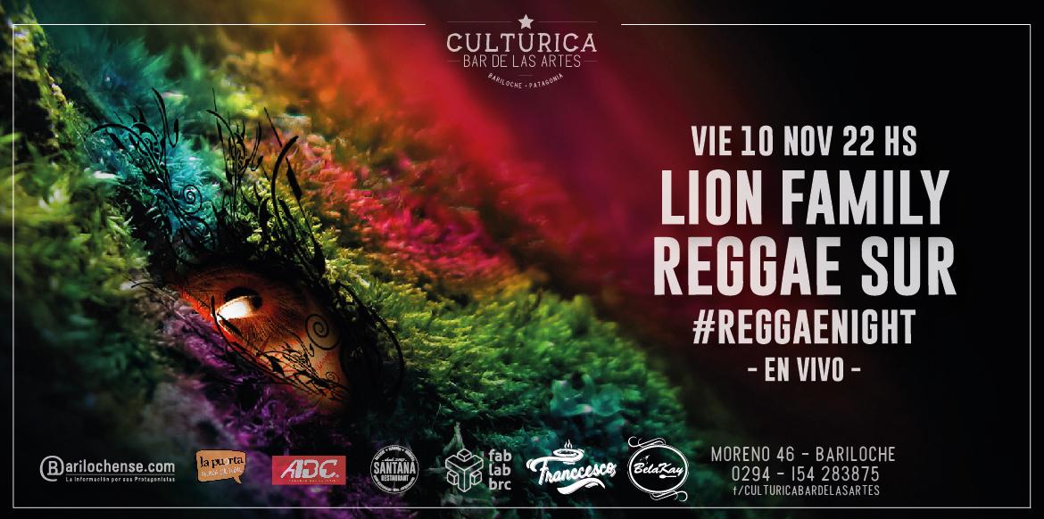Noche especial de Reggae - Lions Family y Reggae Sur en vivo