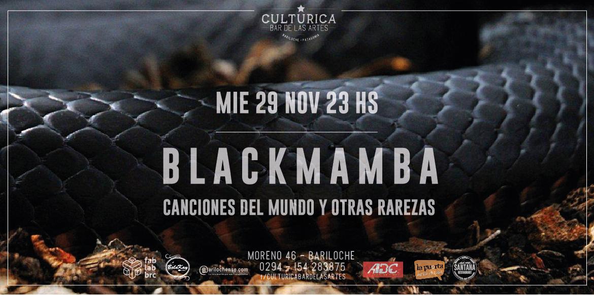 BLACKMAMBA EN VIVO !  Canciones del mundo, cl&aacute;sicos y rarezas. Visionadas e interpretadas en formato minimal.