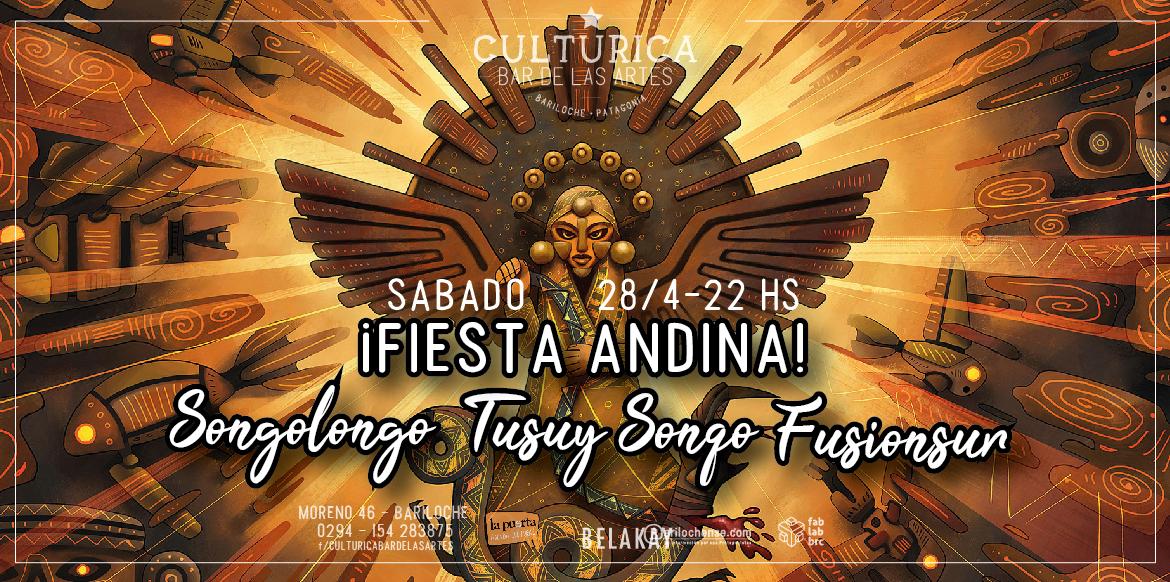 Fiesta Andina en la ciudad organizada por TusuySonqo. Songolongo y Fusion Sur en vivo