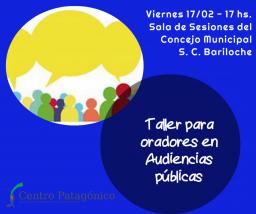 TALLER PARA ORADORES EN AUDIENCIAS P&Uacute;BLICAS